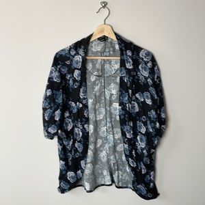 FOREVER 21 Open Floral Cardigan